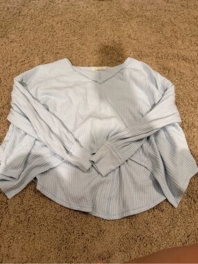 We the Free Blue Waffle Tshirt